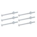 6pcs Bed Frame Bolts M6 X 90mm Hex Socket Head Screws Barrel Nuts Bunk Furniture With Slotted Nut For Chairs Cots Silver 