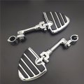 Smt-chrome Long Angled Adjustable Peg Mounting Kit U Shape Footrest Foot Pegs Compatible With V-star Roadstar Suzuki Boulevard