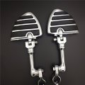 Smt-chrome Long Angled Adjustable Peg Mounting Kit U Shape Footrest Foot Pegs Compatible With V-star Roadstar Suzuki Boulevard