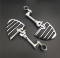 Smt-chrome Long Angled Adjustable Peg Mounting Kit U Shape Footrest Foot Pegs Compatible With V-star Roadstar Suzuki Boulevard