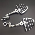 Smt-chrome Long Angled Adjustable Peg Mounting Kit U Shape Footrest Foot Pegs Compatible With V-star Roadstar Suzuki Boulevard