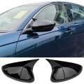 Ikon Motorsprts Mirror Cover For 2023-2024 Honda Accord 11th Generation Hybrid Ex-l And Touring Horn Style Gloss Black Side 