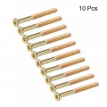 Uxcell M8x85mm Furniture Screw Hex Socket Machine Screws Zinc Plated Fasteners Bolts Half Thread Carbon Steel 10pcs