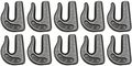 Set Of 10 Grade 70 Weldable Grab Hooks For 3 8 In Chain Towing And Rigging 6600 Lb Wll Model 11-38wgh-x10