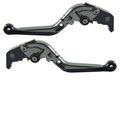 Pair Motorcycle Parts Clutch Lvers Brake Levers Extendable Foldable Folding Set Gray Fit For Aprilia Shiver Gt 2007-2014 F-23