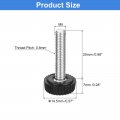 Uxcell 15pcs M5x25mm Threaded Knurled Thumb Screws Zinc Plated Carbon Steel Clamping Knobs Grip Plastic Round Head Thumbscrews