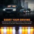 Xridonsen Emergency Strobe Visor Lights Interior Windshield Amber White Warning Flashing For Construction Vehicles Trucks W