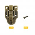 Uxcell 2pcs Duck-billed Toggle Hasp Latch With Padlock Hole Metal Box Chest Screws For Jewelry Wooden Case Decorative Bronze