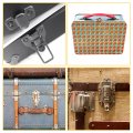 Uxcell 2pcs Duck-billed Toggle Hasp Latch With Padlock Hole Metal Box Chest Screws For Jewelry Wooden Case Decorative Bronze