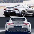 Adiil 2pcs Smoked Lens Rear Fog Light Bumper Reflectors Brake Tail Lamps Housing Kit For 2020 2021 2022 Toyota Gr Supra