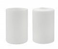Aspen Creative 23609-02 White Opal Cylinder Glass Shade 4 Dia X 6-1 8 H Center Hole 42mm Set Of 2 