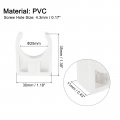 Uxcell Pvc Pipe Clamps Clips 50pcs Fit For 25mm 1 Od Hose Hanger Support Pex Tubing U-shaped Water White