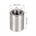 Uxcell M8 Round Connector Nuts 304 Stainless Steel Coupling Nut 15mm 0 59inch Length Pack Of 5