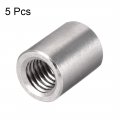 Uxcell M8 Round Connector Nuts 304 Stainless Steel Coupling Nut 15mm 0 59inch Length Pack Of 5