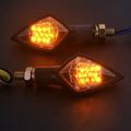2x 8mm Motorcycle Accessories Black Racing 12 Led Turn Signal Light Indicator Lens Blinker Universal For Suzuki Honda Kawasaki