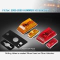 Partsam Replacement For Hummer H2 Cab Roof Lights Housing 2003-2009 And Sut Top Clearance Marker Led Light Lamps 2005-2009