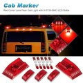 Partsam Replacement For Hummer H2 Cab Roof Lights Housing 2003-2009 And Sut Top Clearance Marker Led Light Lamps 2005-2009