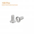 Uxcell 4-40x1 4 Button Head Socket Cap Screws 100pcs 304 Stainless Steel Fasteners Hex Bolts Full Thread Drive