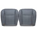 Front Driver And Passenger Leather Bottom Seat Covers Medium Gray For Dodge Ram 1500 Laramie 2006 2007 2008 2009 Fits Heated 