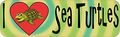 10in X 3in I Love Sea Turtles Heart Animals Magnet Magnetic Vehicle Sign By Stickertalk 