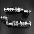 Wing Skull Zombie Shape Front Rider 1 5 2 Stiletto 4475 Foot Peg Clamps For Honda Shadow Ace Magna Valkyrie Chrome Body Black