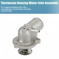 X Autohaux 1112030875 Engine Coolant Thermostat Housing Assembly For Mercedes-benz C180 C200 C220 C230 1995-2000