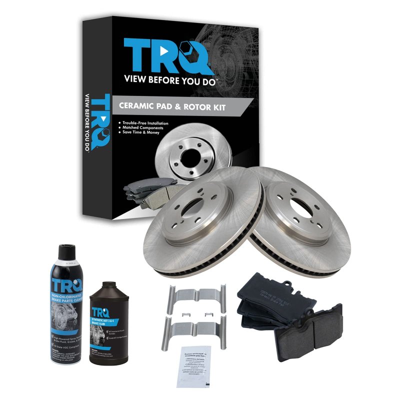 Front Brake Pad And Rotor Kit Ceramic For 2001-2006 Lexus Ls430 Bka17678 Includes Pads 2 Rotors Cleaner Fluid