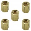 3 8-24 Inverted Flare Union For 16 Brake Line Un01 Brass 43375 Blu-7c 5pc 