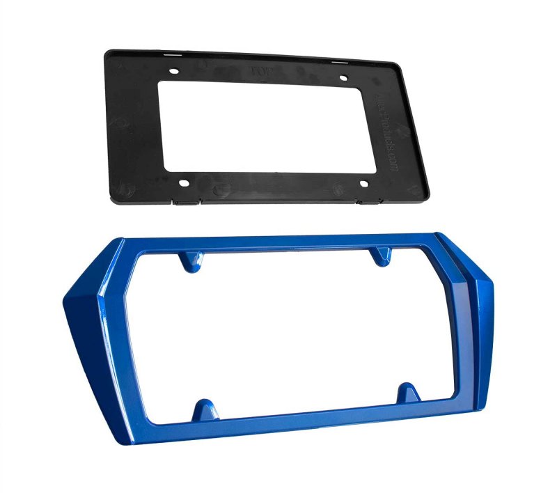 Elkhart Lake Blue Gs7 Painted Rear License Plate Frame For C8 Corvette