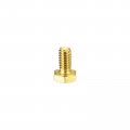 Uxcell Brass Hex Bolts 1 4-20x1 2 1pcs Fully Thread Grade 4 8 Solid Hexagon Head Bolt Machine Screws For Machinery