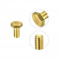 Uxcell Brass Hex Bolts 1 4-20x1 2 1pcs Fully Thread Grade 4 8 Solid Hexagon Head Bolt Machine Screws For Machinery