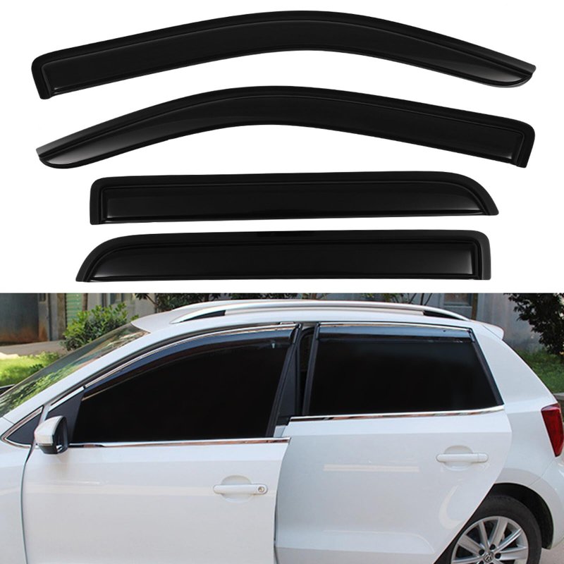 Side Window Deflectors Rain Guard Set For 2009 2014 Ford F-150 4 Piece Visor