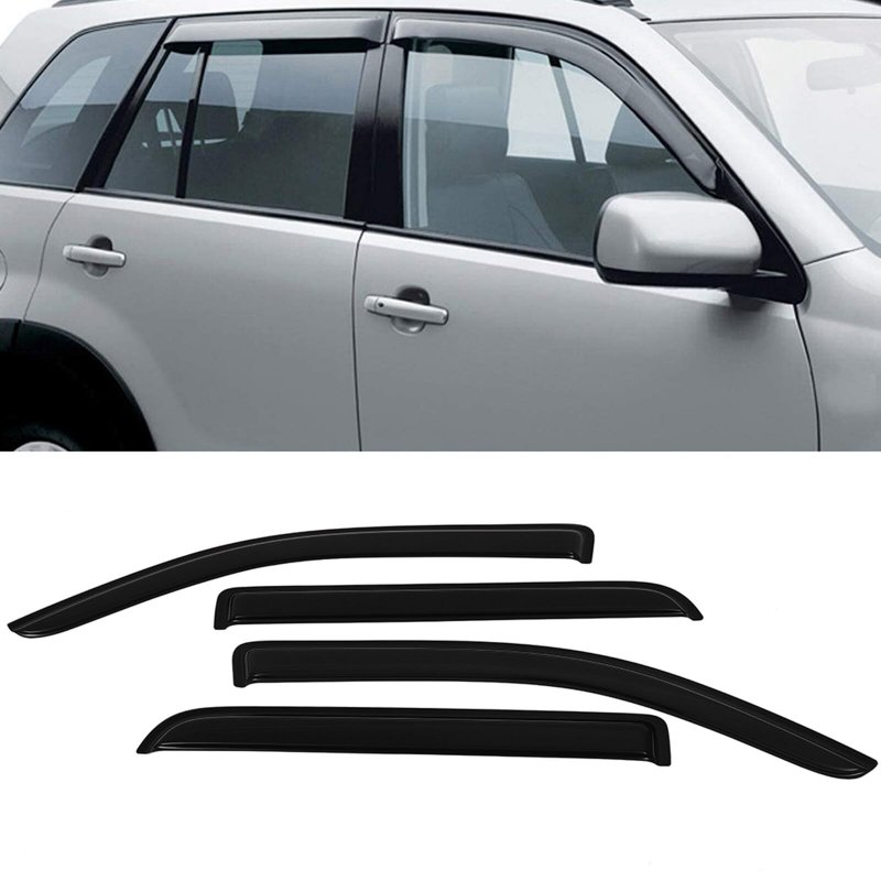 Side Window Deflectors Rain Guard Set For 2009 2014 Ford F-150 4 Piece Visor