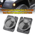 2x Front Fender Parking Side Marker Led Turn Light For Wrangler Jk 2007-2015