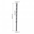 Uxcell High Speed Steel Lengthen Straight Shank Twist Drill Bit Fully Ground Black Oxide 4 2mm Diameter 120mm Total 65mm Length
