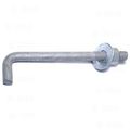 Hot Dip Galvanized Anchor Bolts For Concrete Cement And Asphalt Alloy Steel 1 2-13 X 6 In Pack Of 25 