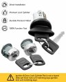 2pcs Ignition Key Cylinder Door Lock With Fit For Ford F150 F250 F350 F450 Super Duty Explorer Expedition 1997-2007 Replace