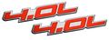 2 X Pair Set 4 0l Liter Embossed Red On Highly Polished Silver Real Aluminum Auto Emblem Badge Nameplate For Bmw 540i 740i
