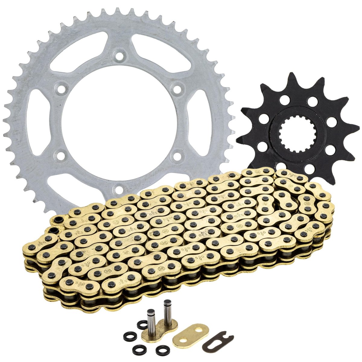 Niche Drive Sprocket Chain Combo For Suzuki Rm125 Front 12 Rear 49 Tooth 520v-x X-ring 116 Links