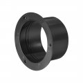 Uxcell Black Straight Duct Connector Flange Abs Plastic Air Outlet Inlet Adaptor For 2 95inch Dia Hose 3pcs