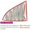 Lexley Racing Style Rear Side Window Louvers Air Vent Louvers Scoop Cover Blinds For Honda Crv 2017 2018 2019 2020 2021