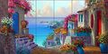 Mediterranean Seascape Canal Ceramic Tile Mural 25 5 X 12 75 Mesmerizing View By Mikki Senkarik Kitchen Shower Backsplash 