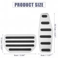 X Autohaux 1 Set Automatic Transmission Brake Pedal Pad Gas Accelerator Cover For Suzuki Jimny Jb64w Sierra Jb74w Silver Tone