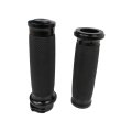 1 Pair Black Motorcycle Handlebar Grips Fits For 2004-2007 Harley-davidson Softail Deuce Fxstd 