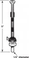 Prime-line Products N 6777 Bi-fold Door Bottom Pivot Rod 5-inch