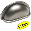 Cosmas 4310as Antique Silver Cabinet Hardware Bin Cup Drawer Handle Pull 3 Inch 76mm Hole Centers 25 Pack 