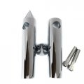 Hk Moto- 1 Spike Risers 6 Handlebar For V-star 650 Classic Custom Silverado Road Star Chromed