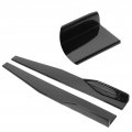 Qiilu Side Skirts 29 3in Extension Rocker Panel Splitter Car Skirt Lip Diffuser Universal Antia Scratch Protector Glossy Black
