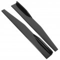 Qiilu Side Skirts 29 3in Extension Rocker Panel Splitter Car Skirt Lip Diffuser Universal Antia Scratch Protector Glossy Black