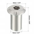 Uxcell M10x21mm Hex Socket Head Insert Nut Screw Post Sleeve For Furniture 10pcs